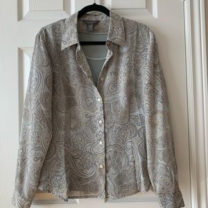 2 piece paisley blouse and coordinating tank top